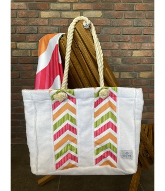 Plaj Çantası Geo Zig Zag