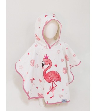 Çocuk Panço Havlu Flamingo