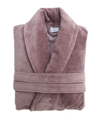 Kadın/Erkek Unısex Kadife Şalyaka Bornoz Tek Parça